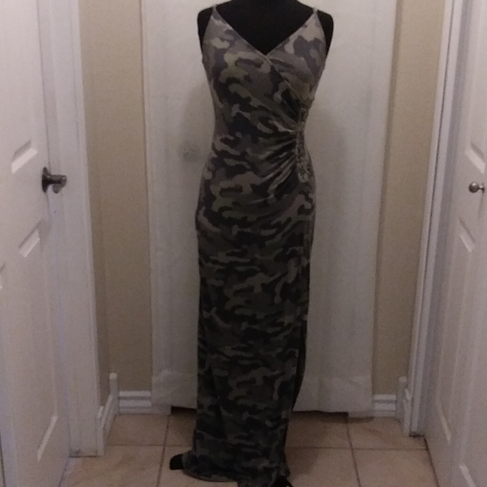 Express Floor Length Camo Dress size S